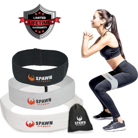 Bandes De Résistance - Pour Jambes Et Hanches - Tissu Élastique Anti-dérapant - Yoga Pilates Rééducation Fitness - Lot De 3 Niveaux (1/5)
