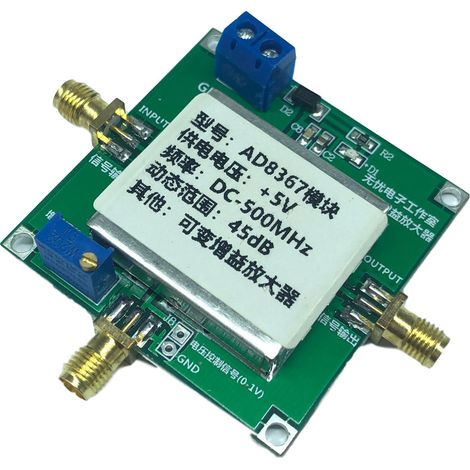 AD8367 Module 500MHz 45dB Linear Variable Gain Amplifier AGC VCA 0-1V Control (1/4)