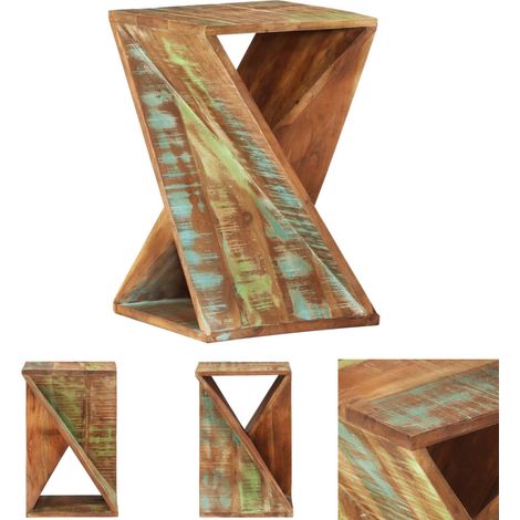 Beistelltisch Couchtisch Seitentisch - 35x35x55 cm Altholz Massiv BV726507 - BonneVie (1/5)