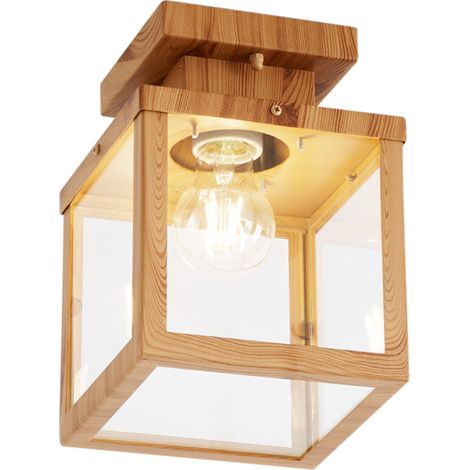 QAZQA rotterdam - Plafonnier - 1 lumière - L 16 cm - Naturel - Rustique - éclairage extérieur