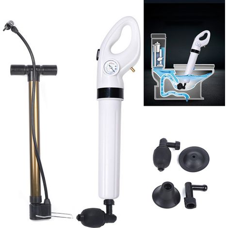 Toilet Plunger High Pressure Toilet Air Drain Blaster Unblocker Blockage Remover (1/5)