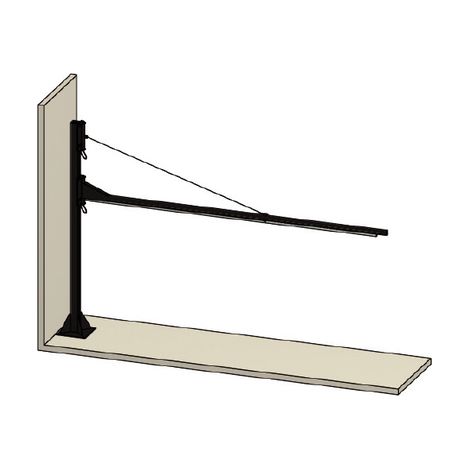 Brazo basculante para cortinas de soldadura para fijar a una columna KEMPER                 Para cortinas Longitud 4.000 mm