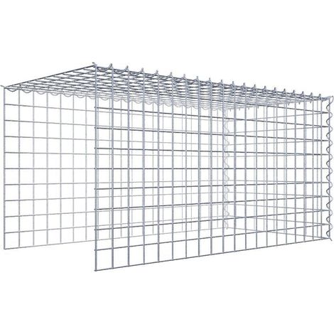 Gabiondeco - Gabion - Element de prolongation en hauteur et en longueur 100 cm x 50 cm x 50 cm (L x H x P). maille 5 x 5 cm. Spirale. Attention il manque deux grill... (1/5)