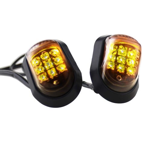 Universel Indicateur de Clignotant à LED pour Moto Lumière Orange Gauche et Droit (1/5)
