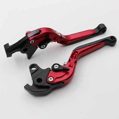 Convient pour moto Honda CB1100, réglage modifié, accessoires de poignée de levier de frein, d'embrayage et de klaxon en alliage d'aluminium (rouge 1) (1/5)