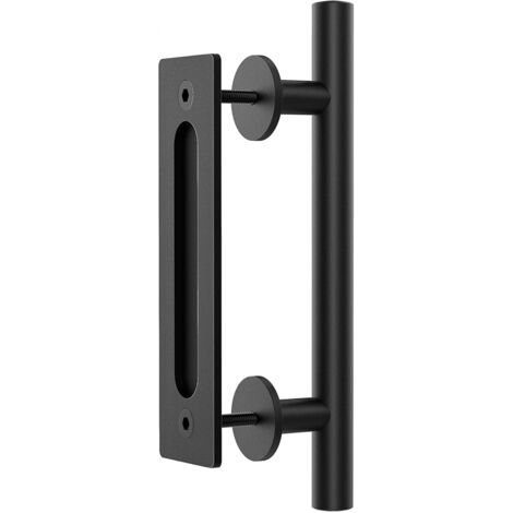 30CM Schiebetürgriff, Schwarz Mit Schiebetürgriff, Geeignet für Tore, Garagen, Schränke