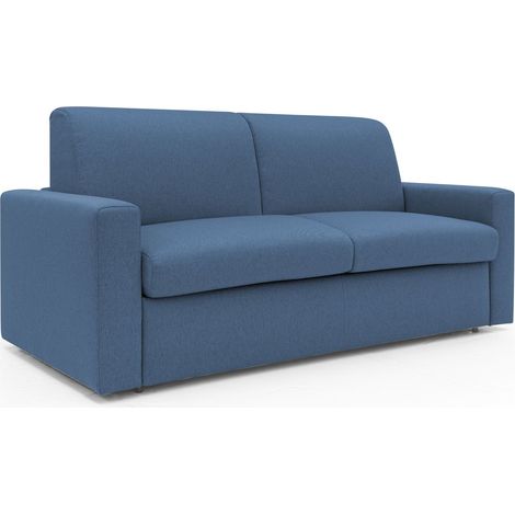 Kansas Schlafsofa mit 20 cm hohen Matratze aus wasserfestem Baumwollmischgewebe T13 172 cm (mat. 120x197) blau