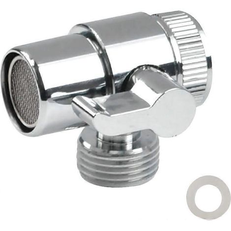 Robinet Interrupteur Valve inverseur Valve Laiton Poli Chrome Adaptateur de Douche Valve Robinet pices de Rechange pour Toilettes, Salle de Bain, Cuis (1/5)