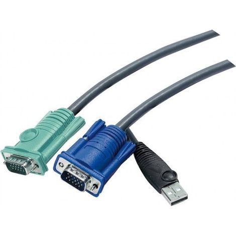 Aten 2L5203U cable para video, teclado y ratón (kvm) Negro 3 m (1/5)