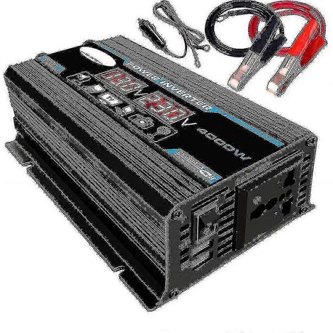 Convertisseur de puissance à onde sinusoïdale pure 4000 W, 12 V à 230 V, avec télécommande pour voiture, maison et camping-car. (1/5)