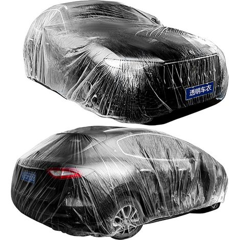 Housse de voiture universelle transparente, imperméable, anti-poussière, légère, avec protection UV, fine et portable, type 2. (1/5)