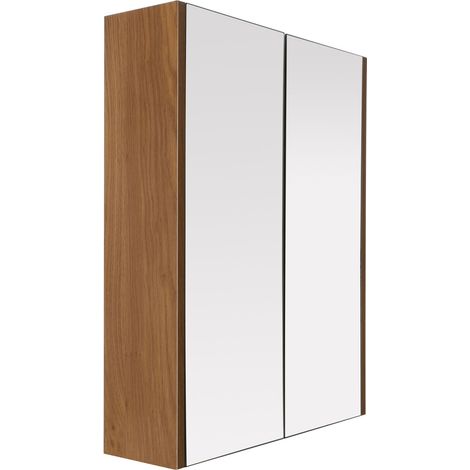 Premier Housewares 2 Door Oak Effect Wall Cabinet (1/5)