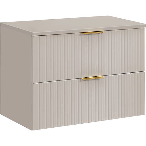 Meuble sous-vasque 80cm plan de toilette Adriel Cachemire