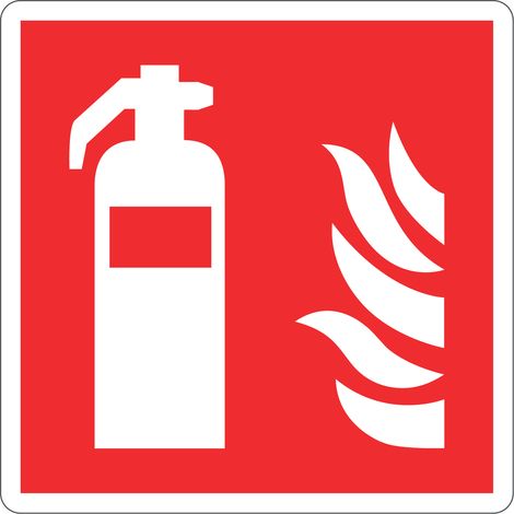 Panneau extincteur d’incendie ISO 7010 F001 - Taille: 250x250mm - Materiel: Aluminum