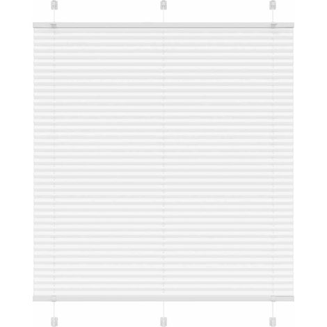 Plissee Weiß 120x100 cm Stoffbreite 119,4 cm Polyester