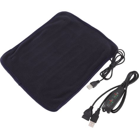 coussin chauffant USB portable pour épaule cou jambe taille avec réglage multi-niveaux de température et minuterie bleu foncé (1/5)