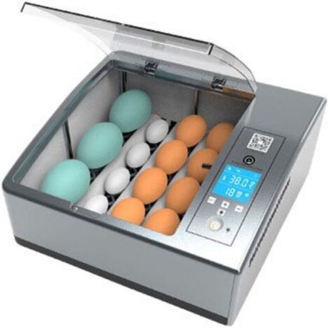 Incubat à oeufs Couveuses Automatique 16 œufs, Numérique avec Tournage Automatique Intelligent Mini Appareil à Couveuse Température Réglable pour Volaille, Caille, Oie Canard, Pigeon