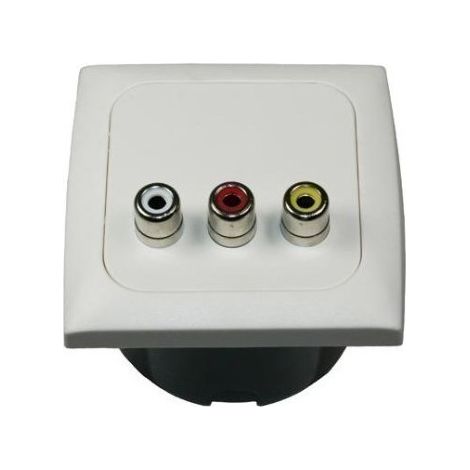 Prise Audio/Vidéo C-Line HABA avec cabochon blanc