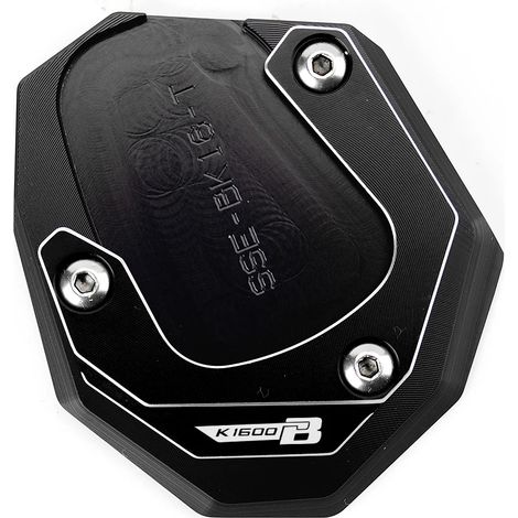 (Noir - K1600B) Compatible avec BMW K1600B, K1600GT et K1600GTL (2017-2023) (Non compatible avec les modèles 2011-2016) Béquille latérale de moto CNC avec porte-clés maxpower (1/4)