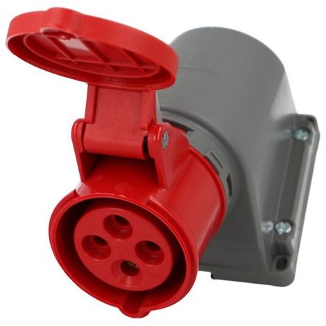 Solera – Socle femelle CEE triphasé 4 x 32A – Indice de protection IP44 – Boîtier étanche pour installations électriques – Connexion sécurisée