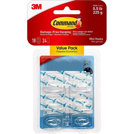 Command Mini crochet transparent avec bandes transparentes 17006CLRFGN
