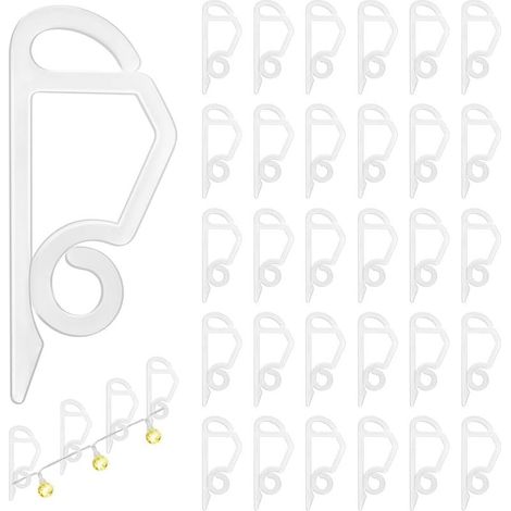 60pcs Crochets de Gouttière, Clip de Lumière de Noël Crochet, Gouttière Crochets Extérieurs, Lumière Extérieure Résistant aux Intempéries Clip de Lumière de Vacance pour Décoration de (1/5)