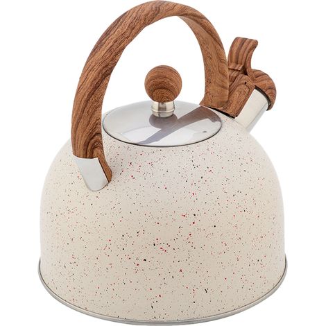 2,5-Liter-Wasserkocher aus lebensmittelechtem Edelstahl mit Pfeiffunktion für Herdplatte, Teekanne für Küche und Hotel. (1/5)