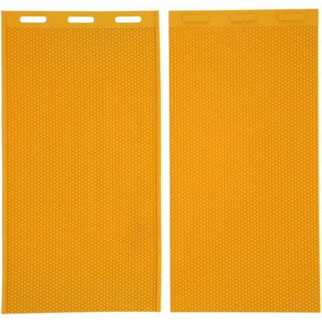 2 pièces 5.4mm cire d'abeille presse moule bricolage caoutchouc peigne feuille de fondation accessoire apiculture jaune (1/5)
