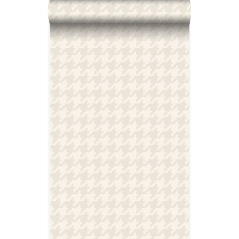papier peint pied de poule blanc et argent  - Origin Wallcoverings (1/5)