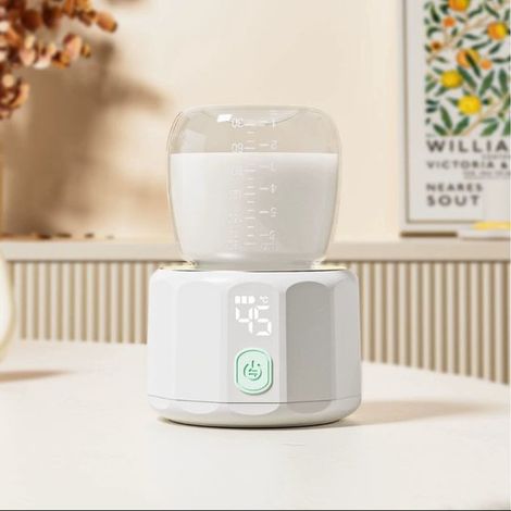 Scaldabiberon digitale portatile – Riscaldamento rapido – 4 impostazioni di temperatura – Ricaricabile tramite USB – 5 adattatori – Per casa, viaggi e auto – Leggero (1/5)