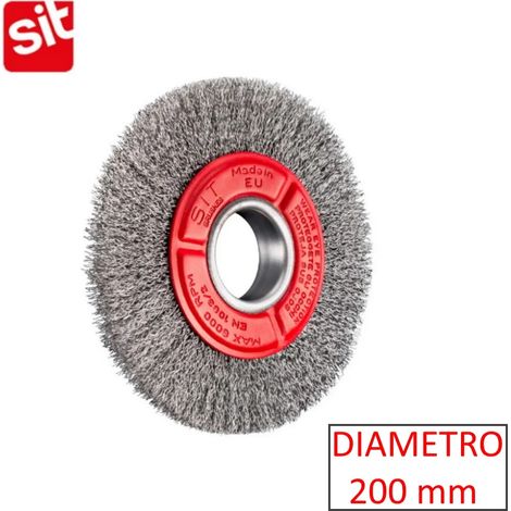 SPAZZOLA SIT CIRCOLARE IN ACCIAIO DIAM.200X29 PER MOLA BANCO