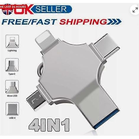 Clé USB 4 en 1 2 To/1 To avec stockage photo OTG pour iPhone, Samsung, Android et PC (1/5)