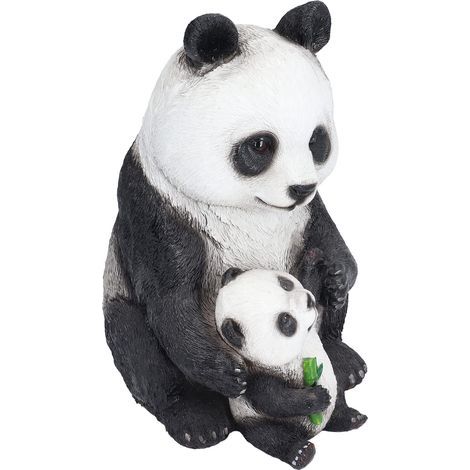 Statue panda résine – simulation dynamique agile – pelouse jardin