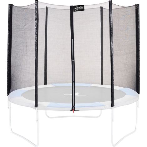 Filet de sécurité pour trampoline Ø 250 cm – Résistant en polyéthylène – Accès facile par fermeture éclair – Fixation avec attaches élastiques – Kangui (1/4)
