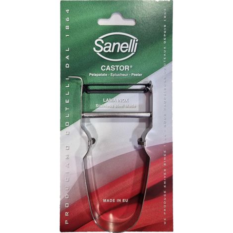 Sanelli Pelapatate professionale Castor in Acciaio Inox, Lama INOX (1/3)