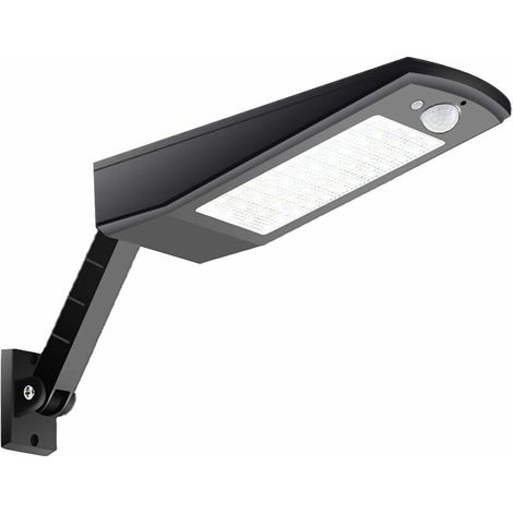Appliques murales solaires à capteur 48 LED extérieures 900 lm (Poteau d'urgence étanche IP65 réglable 4 mois - AquaForge) (1/5)