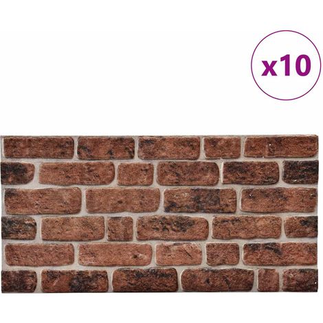 Maison Exclusive - Pannelli da parete 10 pcs Mattone Marrone 100 x 50 cm