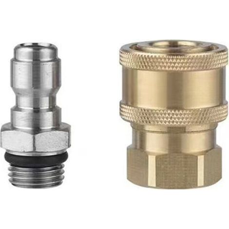 Connecteurs de buse de pulvérisateur haute pression, filetage M14, connecteur rapide 1/4, pièces de raccordement de tuyau, connecteurs de bouteille en mousse de neige (1/4)