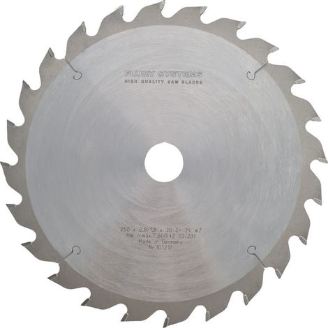 Flury Kreissägeblatt Unterflur Zugsäge Erika 85 Ec 250x2,8x1,8x30 Z24 WZ 101217