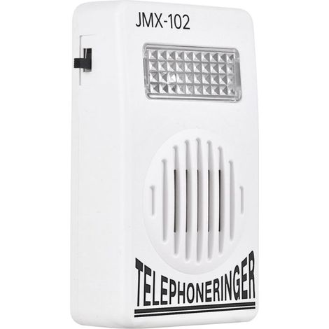 Amplificatore di suoneria telefono 70dB con luce stroboscopica, compatibile con la linea fissa 6P2C, a parete, batteria, ideale per i non udenti (1/5)