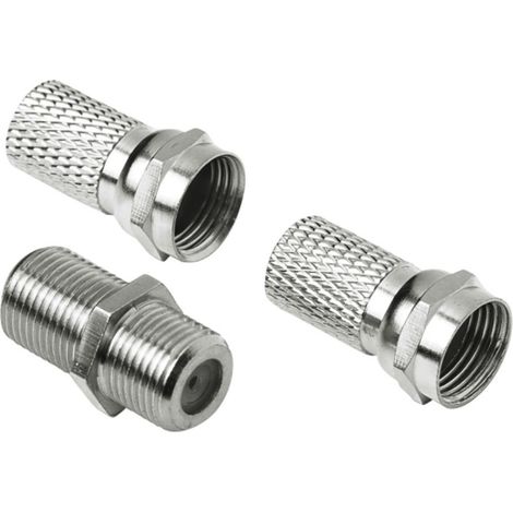 Hama 122459 SAT-Zuleitungsverlängerungs-Set, F-Stecker, 6,5