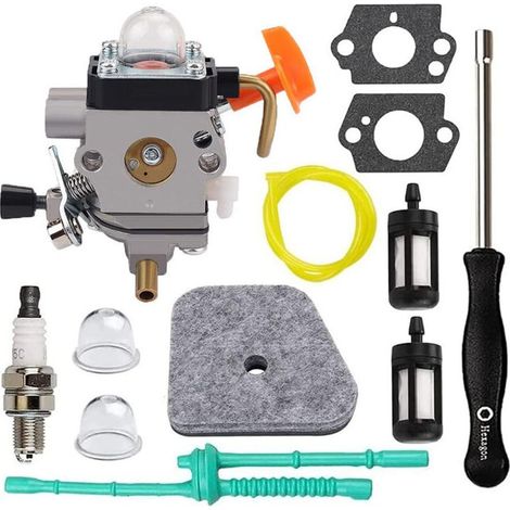 Carburateur C1Q-S174 avec outil de réglage de bougie pour débroussailleuse Stihl FS90, FS110R, FS100, HL90, HL100, HT100, M100 et KM110 (1/5)