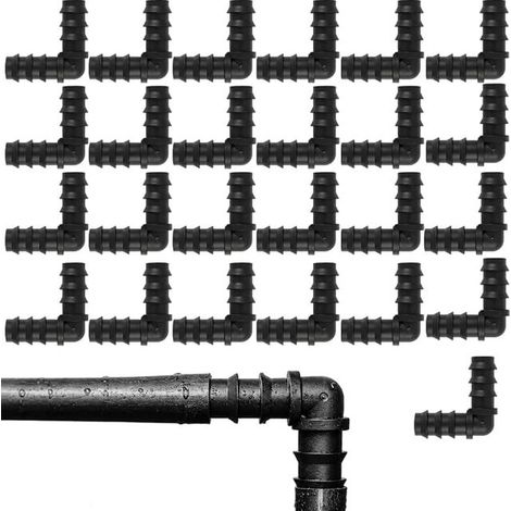 Raccords Coudés Pour Tuyaux D’Irrigation,Connecteurs Barbelés En Plastique Pe,Raccord D’Arrosage Automatique,Pour Jardin,Serre,Pelouse,Système De Refroidissement (1/3)