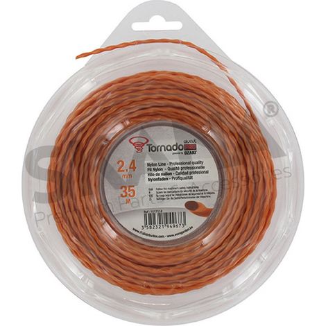 Hülle aus Nylon-Copolymer Filament Ozaki Tornado Alu – Länge: 35 m, ø: 2,40 mm.