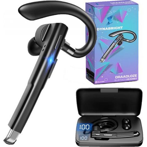 Casque sans fil Dynabright – Réduction du bruit – Appels mains libres – Étui de chargement inclus – Casque Bluetooth avec microphone – Écouteurs sans fil avec microphone (1/5)