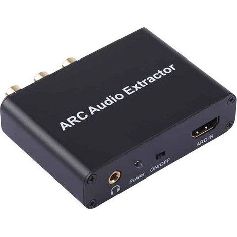 Extracteur Audio HDMI ARC - SPDIF Optique Coaxial RCA - Compatible TV HDTV - 192 kHz 24 Bit - Noir (1/5)