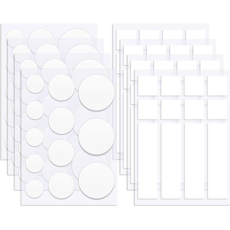 Lot de 96 Ruban Adhésif Double Face Transparent,Bandes Adhésives de Montage Amovibles,Sans Traces Points de Colle Transparents pour Images,Affiches,Travauxmanuels,Décoration,Fournitures de Fête