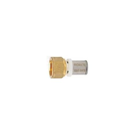 Raccord droit femelle multicouche 26/34 fixe à sertir - Ø32-1” - 30312-32-26 - Fixoconnect - Ayor