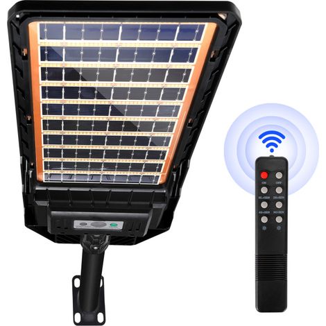 SWANEW Lampione stradale solare LED 6500K con sensore di movimento integrato. pannello solare. batteria da 200W (1/5)