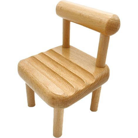 Support de Téléphone en Forme de Chaise en Bois Miniature - Porte-Téléphone Portable Mignon pour Smartphone (1/5)